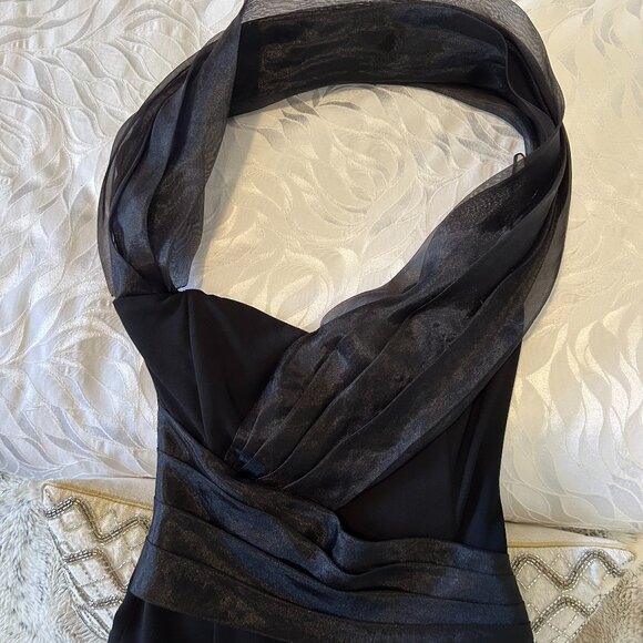 One-of-a-Kind Black Tie Affair” Gown Sz 2 - Picture 2 of 6